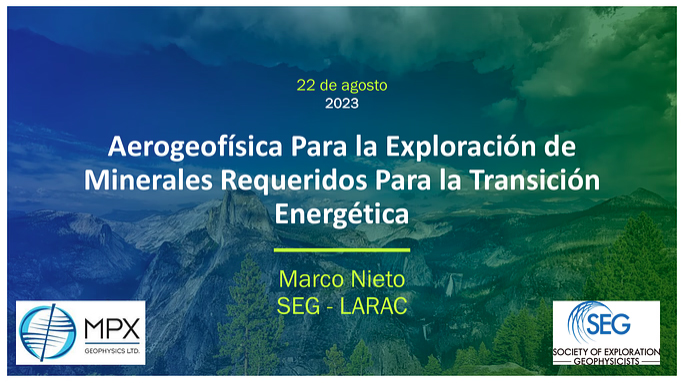 PDF Presentation of Geophysical exploration of minerals required for the green energy transition - SPANISH